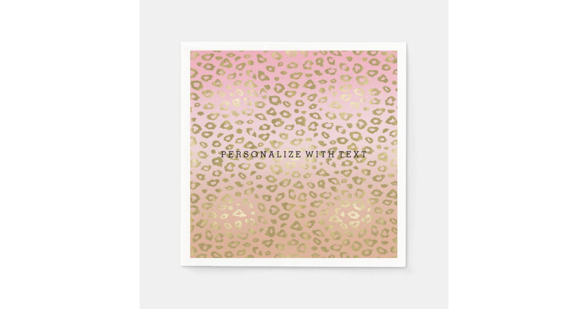 Pink Ombre Gold Leopard Print Paper Napkins Zazzle pink-ombre-gold-leopard-print-paper-napkins-zazzle