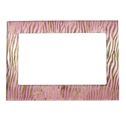 Pink Ombre Gold Zebra Print      Magnetic Frame