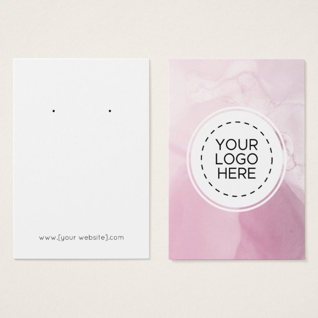 Pink Ombre Ink Earring Display Card (Front & Back)