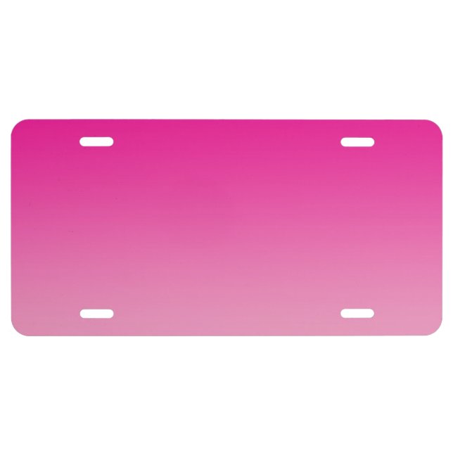 “Pink Ombre” License Plate (Front)