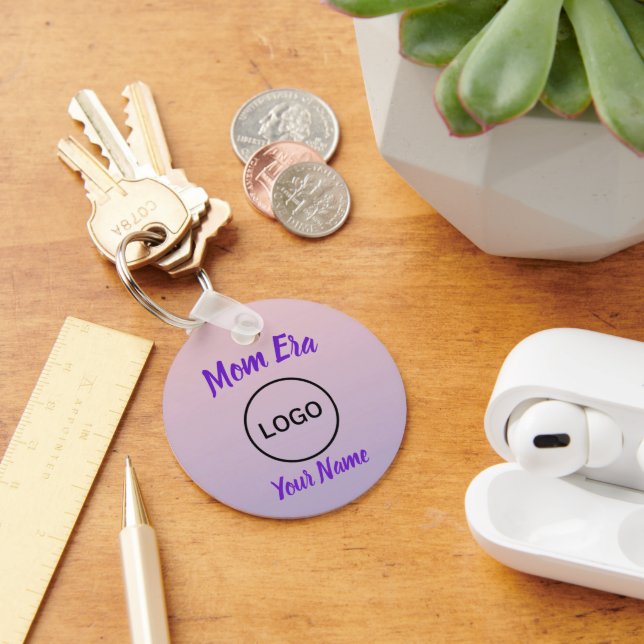 Pink Ombre Mom Era Mother's Day Metal Keychain (Desk)