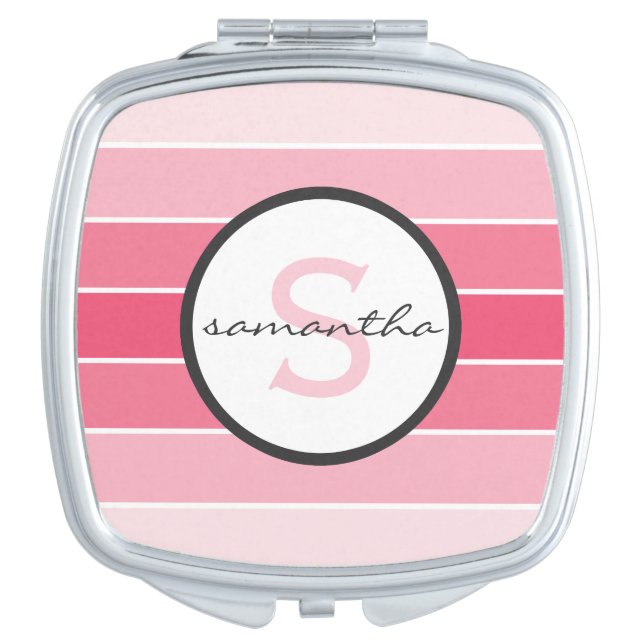 Pink Ombre Monogram Compact Mirror (Front)