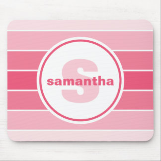 Pink Ombre Monogram Mouse Pad