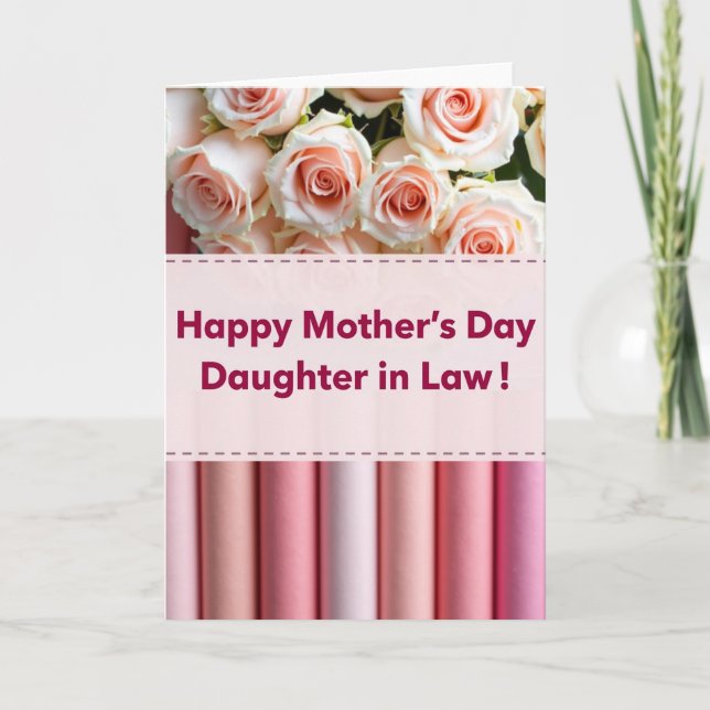 Pink Ombre Mothers Day Card (Front)