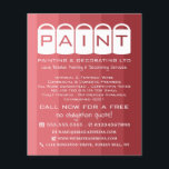 Pink Ombre, Paint Buckets, Painter & Decorator Flyer<br><div class="desc">Pink Ombre,  Paint Buckets,  Painter & Decorator Advertising Flyer by The Business Card Store.</div>