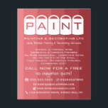 Pink Ombre, Paint Buckets, Painter & Decorator Flyer<br><div class="desc">Pink Ombre,  Paint Buckets,  Painter & Decorator Advertising Flyer by The Business Card Store.</div>