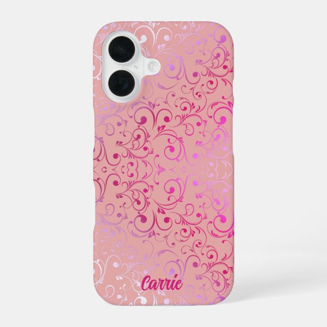 Pink Ombre Pattern  Iphone Case (Back)