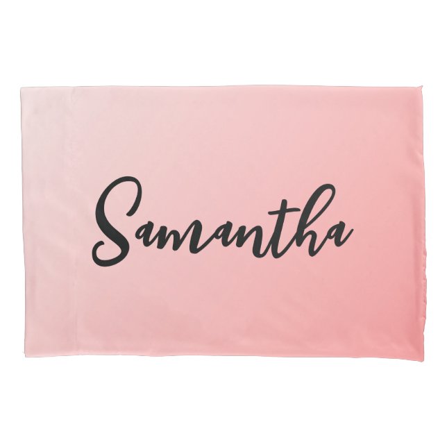 Pink Ombre Pillow Case (Front)