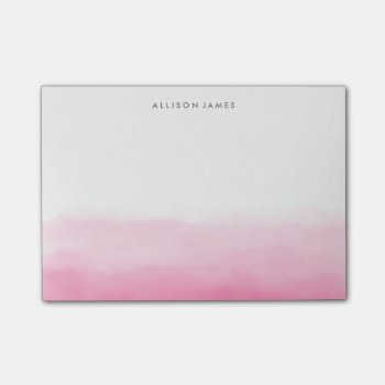 Pink Ombre Post-it Notes by charmingink at Zazzle
