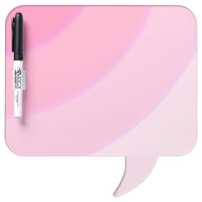 Pink Ombre Swirl Dry Erase Board (Front)
