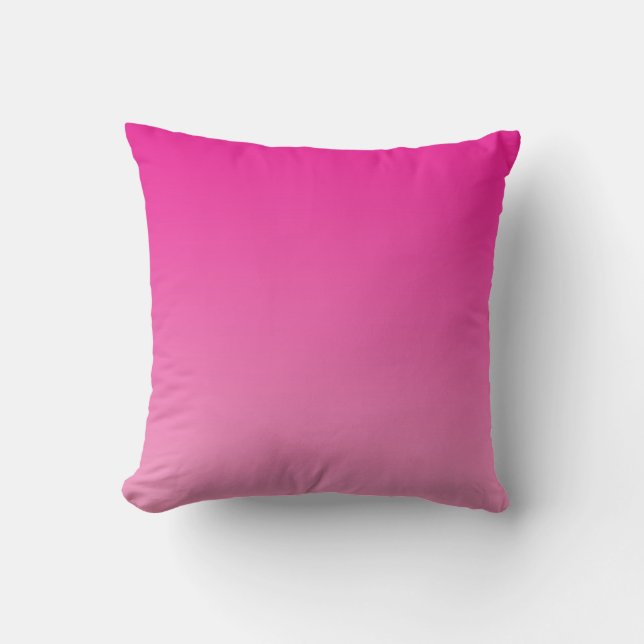 “Pink Ombre” Throw Pillow (Front)