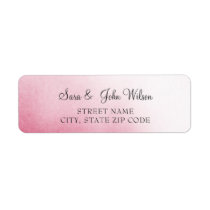 Pink Ombre Wedding address labels