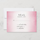 pink ombre wedding invitation rsvp (Front)