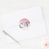 Pink Ombre Wedding Monogram stickers (Envelope)