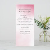 Pink Ombre Wedding programs (Standing Front)
