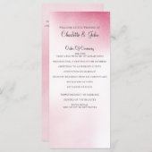 Pink Ombre Wedding programs (Front/Back)