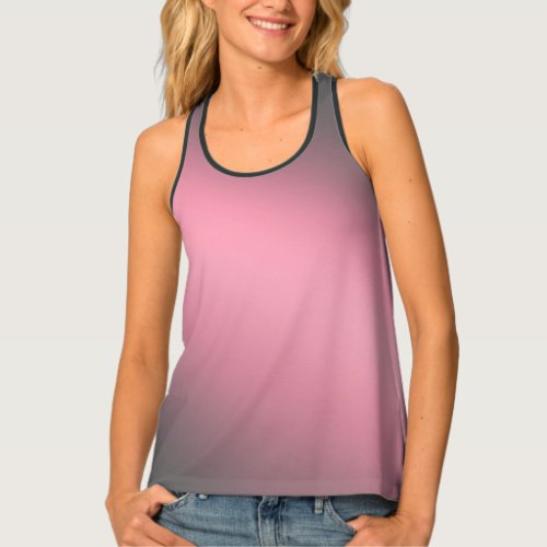 Pink Ombre Womens Tank Top