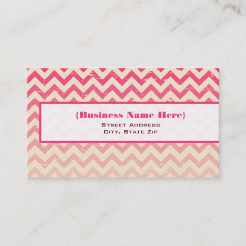 Pink Ombre Zigzag All Purpose Business Card