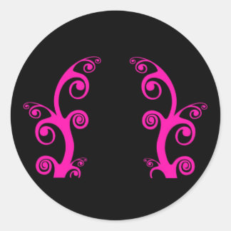 Pink on Black Sticker