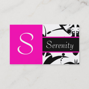 Pink on Blue Classy Business Card