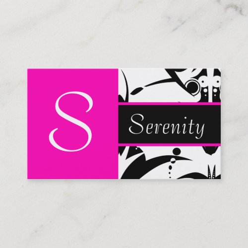 Pink on Blue Classy Business Card Template