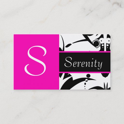 Customizable Pink on Blue Classy Business Card Template