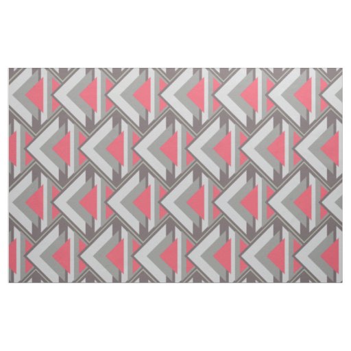 Pink on gray fabric
