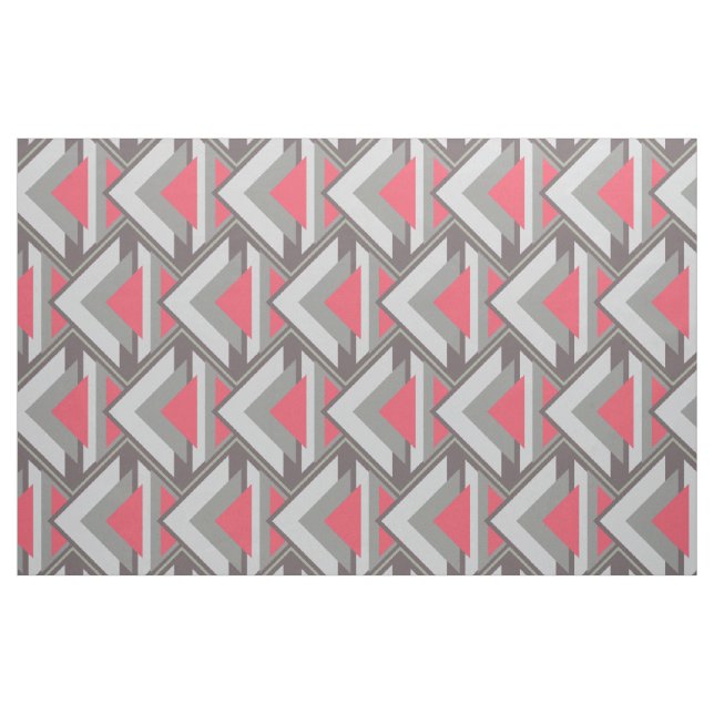 Pink on gray fabric (Fat Quarter)