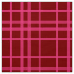 Pink On Maroon Red Tartan Plaid Pattern Design  Fabric