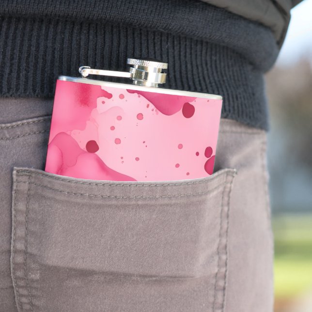 Pink on Pink Abstract Flask (In Situ)