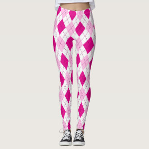 Pink On Pink Argyle Leggings