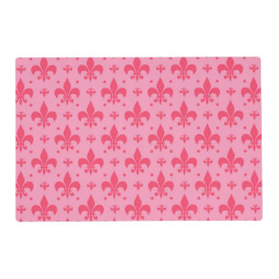 Pink on Pink Fleur-de-lis Design Placemat