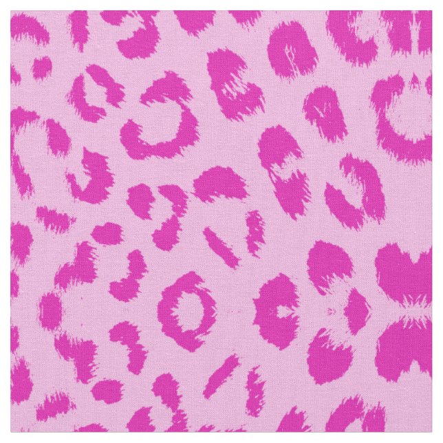 Pink on Pink Leopard Print Fabric (Close Up)