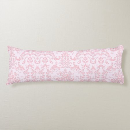 Pink On Pink Pattern Elegant Vintage Style Body Pillow