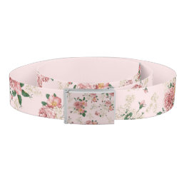 Pink on Pink Vintage Floral  Belt