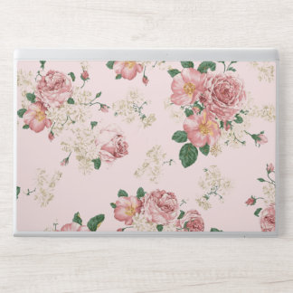 Pink on Pink Vintage Floral HP Laptop Skin