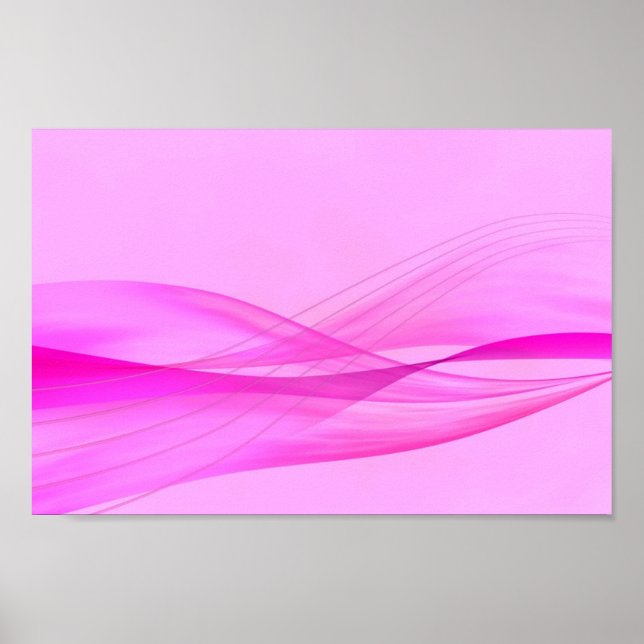 Pink On Pink Waves Poster (Front)
