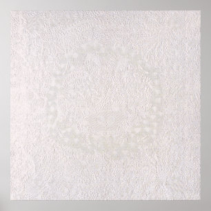 Pink On White Decorative Lace Poster