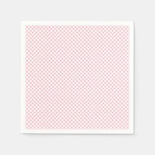 Pink on White Small Size Polka Dots Paper Napkins