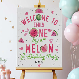 pink one in a melon summer 1st welcome sign