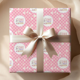 Pink One Silly Goose-Girl's First Birthday Wrapping Paper