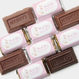 Pink One Silly Goose Rustic Gingham First Birthday Hershey's Miniatures