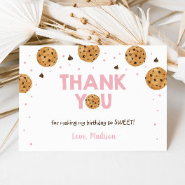Pink One Sweet Cookie Birthday Thank You