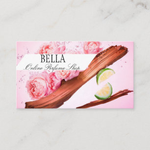 Pink Online Perfume Shop Business Card