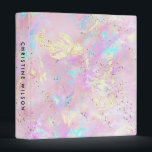 pink opal faux glitter details 3 ring binder<br><div class="desc">elegant girly binder</div>