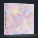 pink opal faux glitter details 3 ring binder<br><div class="desc">elegant girly binder</div>