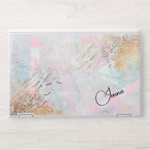 Pink Opal Gold Accents HP Laptop Skin