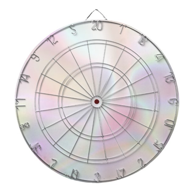 Pink Opal Holographic Rainbow Dart Board (Front)