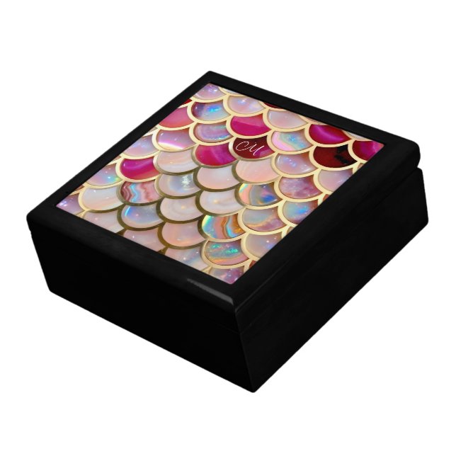 Pink Opal Iridescent Mermaid Scales Gift Box (Side)