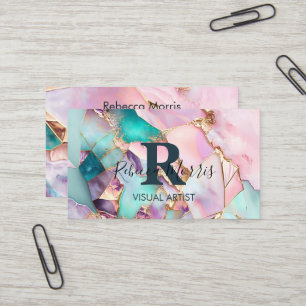 Pink Opal Stone Business Card